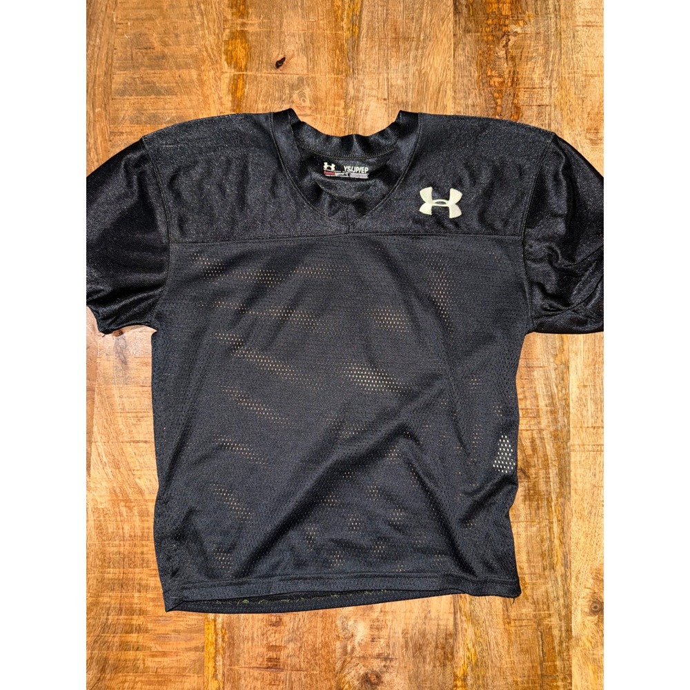 Under Armour Kids HeatGear Mesh Football Jersey Black Youth Small YS